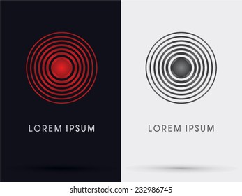 Red Sun, star, flower icon, symbol, logo, Vector.