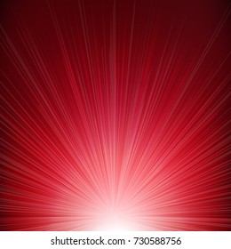 Red Sunburst Background Gradient Mesh, Vector Illustration