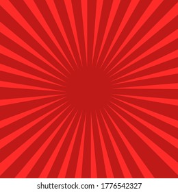 Red sunburst background image cartoon comic