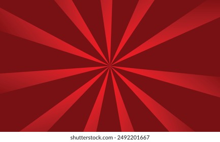 red sunburst background with retro style design
