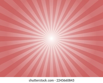Red sunburst background. Summer Banner, poster backdrop. Retro style comic background.