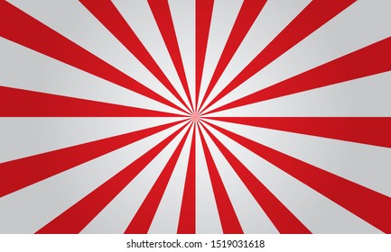 Red Sunburst background. Vector illustration.