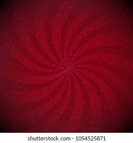 Red Sunburst Black Vignette Border With Gradient Mesh, Vector Illustration