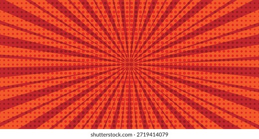 Fundo de torção de explosão solar vermelha. Ilustração de vetor
