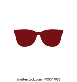 Red sunglasses icon vector illustration