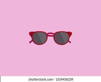 Gafas de sol rojas, ilustración, vector sobre fondo blanco.