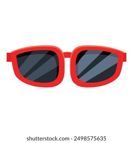 Red sunglasses protecting your eyes from the sun with style