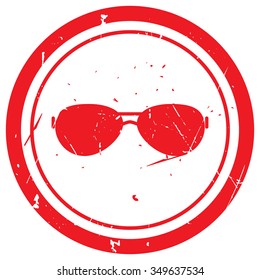 Red Sunglasses rubber stamp