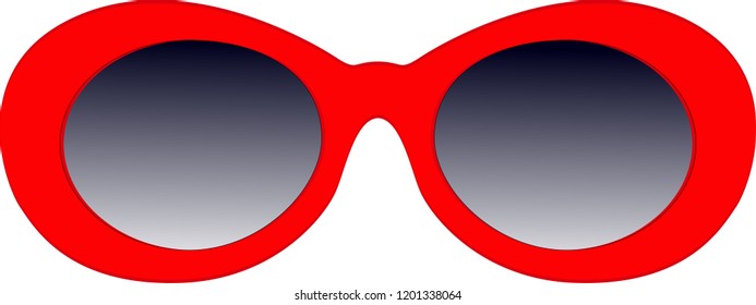 Red sunglasses. Vector illustration