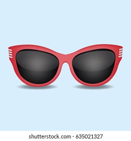 Red Sunglasses. Vector illustration