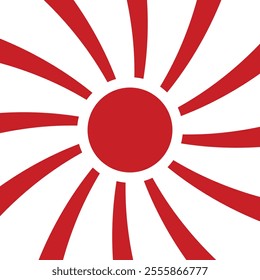 Red sunlight flags, Japan flag, rising sun