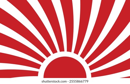 Red sunlight flags, Japan flag, rising sun