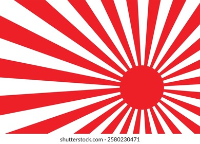 Red sunny flag, Japanese flag Standard size 2:3