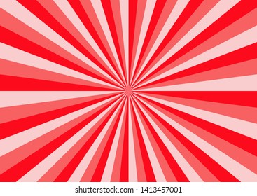 Red sunshine colorful vector background. Abstract sunburst design wallpaper for template business social media advertising.