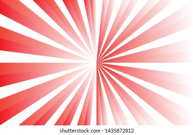Red sunshine colorful vector background. Abstract sunburst design wallpaper for template banner business social media advertising. cartoon backdrop. sunlight
