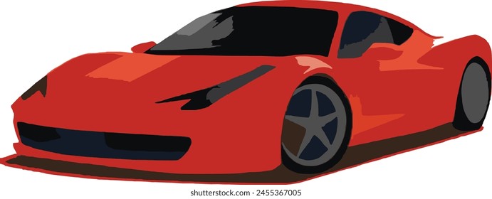 Red Super Car Vectors and illustrations