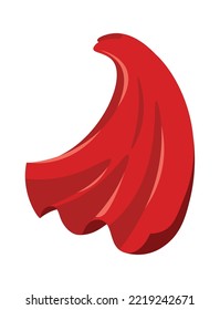 Roter Superhelden-Manschette flache Illustration
