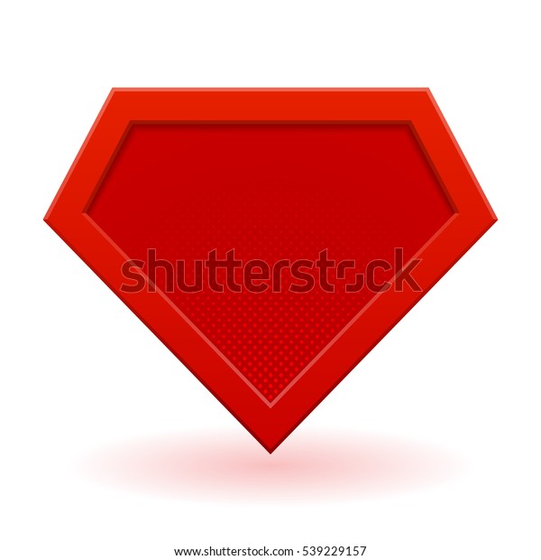 Red Superhero Logo Template Halftone Dots Stock Vector (Royalty Free ...