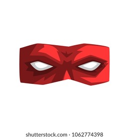 Red superhero mask vector Illustration on a white background