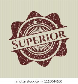 Red Superior grunge stamp