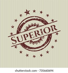 Red Superior rubber grunge texture stamp
