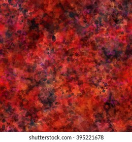 Red surface with smooth transitions. Seamless abstract vector pattern of squares. Watercolor effect and blur. The pattern easy to edit