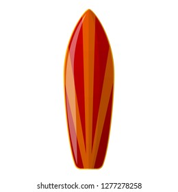 Red Surfboard Icon Cartoon Red Surfboard Stock Vector (Royalty Free ...