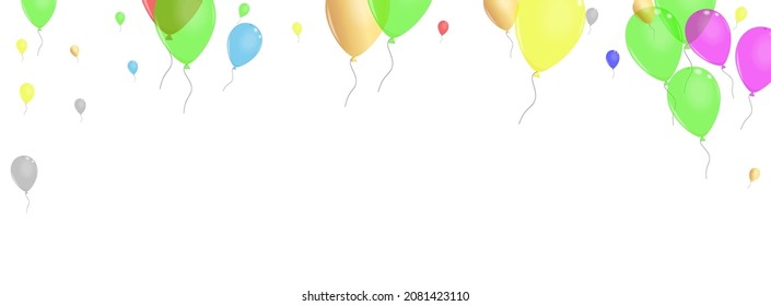 Red Surprise Background White Vector. Flying Ribbon Frame. Green Creative. Purple Balloon. Confetti Present Design.