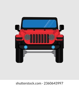 Red SUV vehicle, off-road vehicle