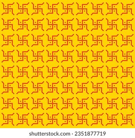 Fondo vectorial de la esvástica roja. Fondo esvástico de color amarillo.