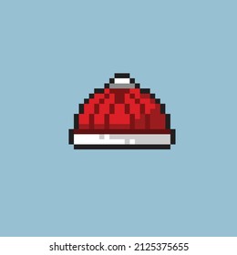 red sweater hat in pixel art style