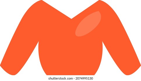 Red sweater, illustration, vector, on a white background.