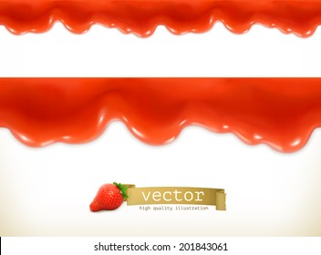 Red sweet drops, seamless vector