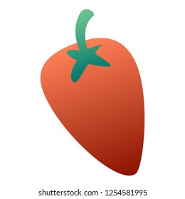 Red sweet pepper icon. Isometric of red sweet pepper vector icon for web design isolated on white background