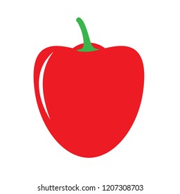 red sweet pepper icon. Vector illustration