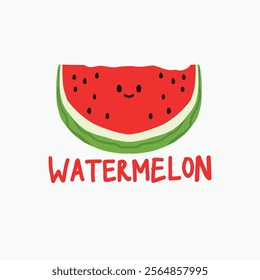 a red sweet watermelon design vector