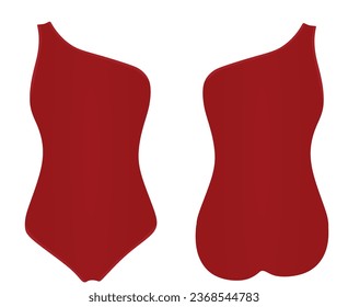 Traje de baño rojo. ilustración vectorial