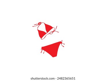 red swimsuit on a transparent background