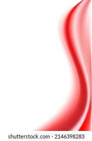 Red swirl on white background with  free copy space. Vector illustration for cover.
