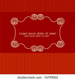 Red Swirl Poem Frame