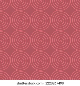 Red Swirl / Spiral Pattern Background  - Seamless