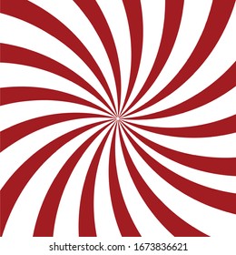 Roter, wirbelnder, radialer Hintergrund. Vektorillustration-Illustration für Wirbeldesign. Spaß an der Sonne Lichtstrahlen.