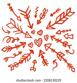 Red Swirls Swoosh Vector Accent Line Work