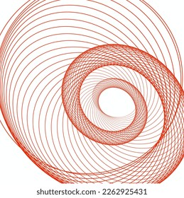 Red Swirls Swoosh Vector Accent Line Work