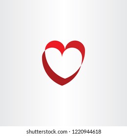 red symbol logo heart vector design element 