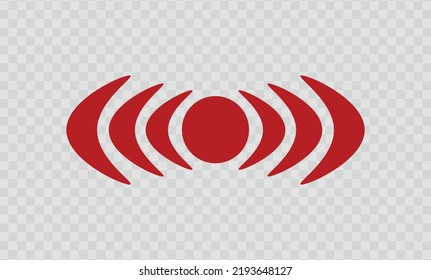 Red symbol. Vector red abstract symbol.