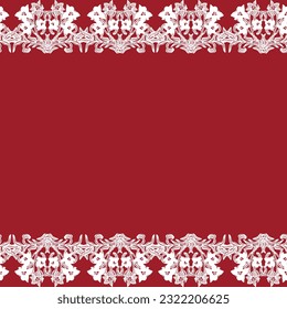 Red Symmetric Floral seamless pattern design for fashion textiles and graphics