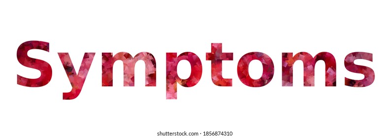 Rote Symptome Typografie Vektorbanner-Design