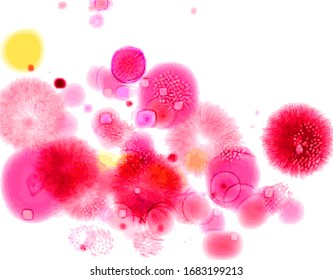 Red system picture in watercolors vector background material