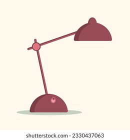 red table lamp with folding mechanism